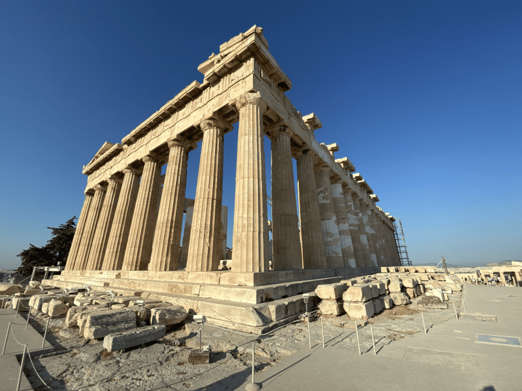 Athens Parthenon on the Acropolis hill.