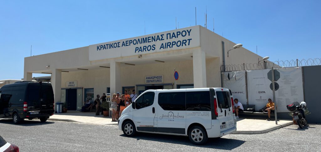 Small airport in Parikia, Paros.