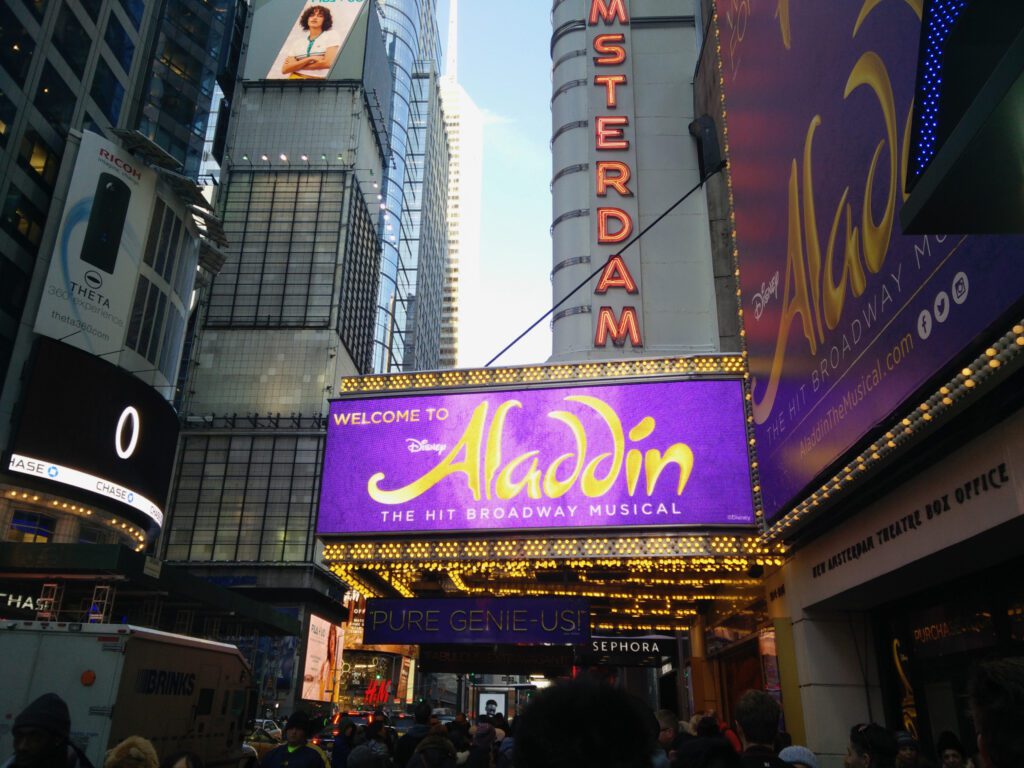 New York Broadway's Aladdin theatre production