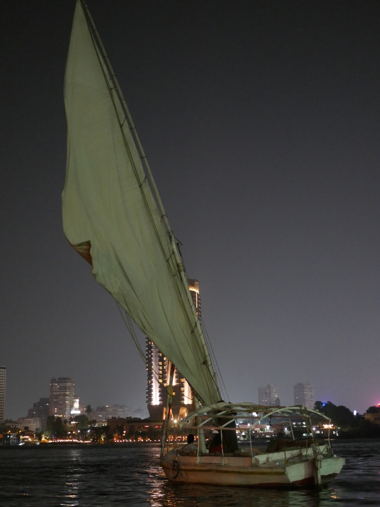 Cairo Egypt felucca on the Nile river