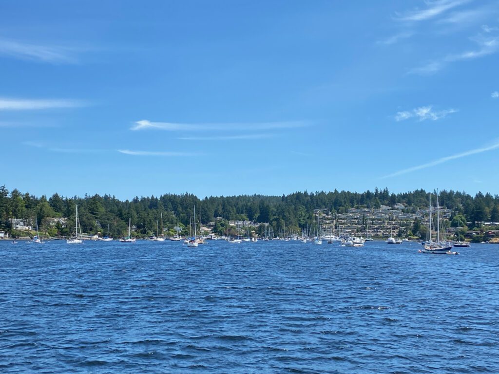 Victoria Brentwood Bay ferry approach