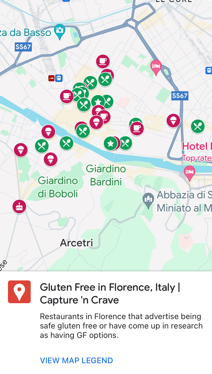 Gluten free map