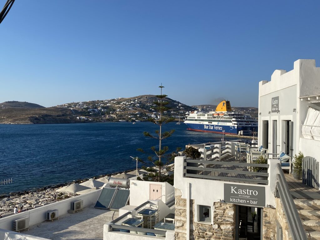 Ferry port in Parikia, Paros