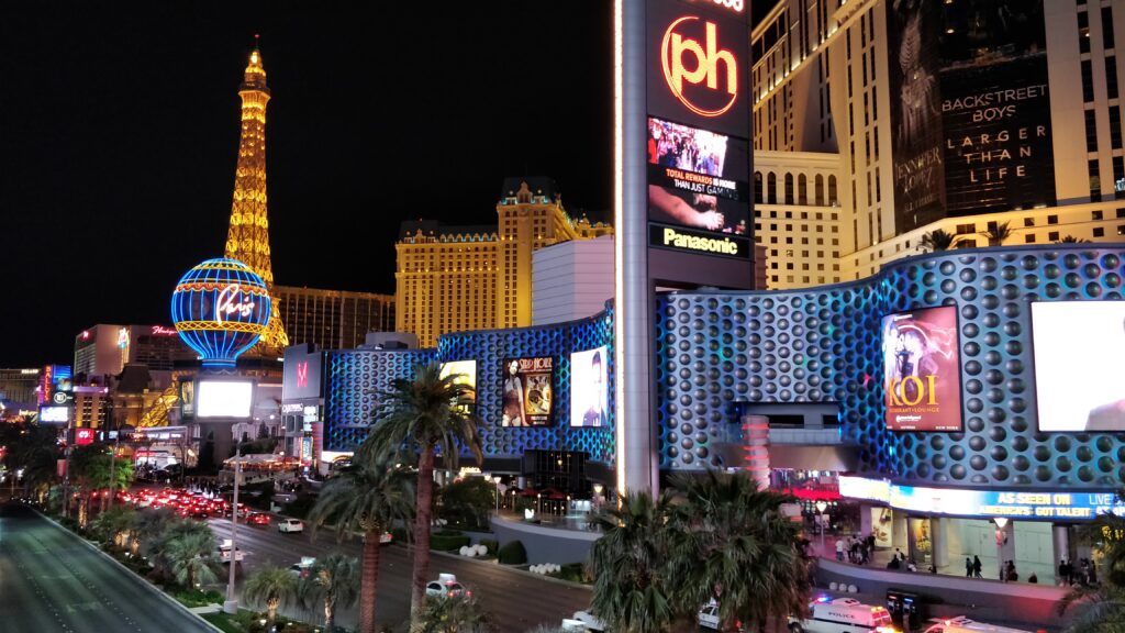 Las Vegas strip at night