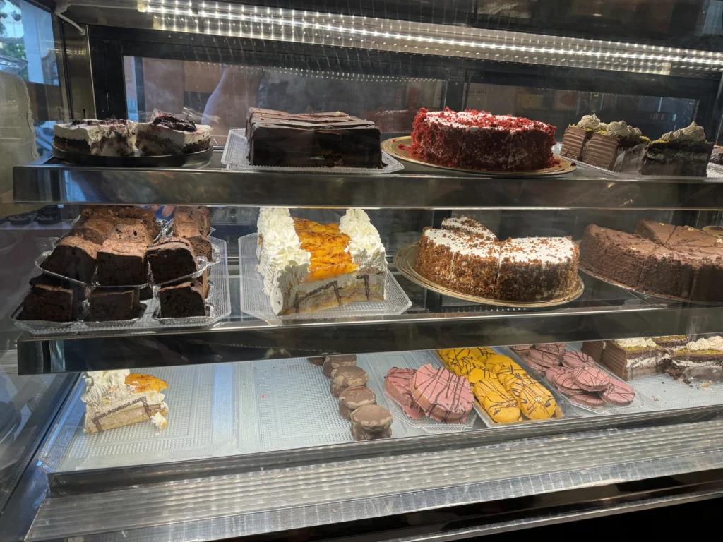 Pastry Case at Durazno y Chaja bakery in Sevilla, Spain