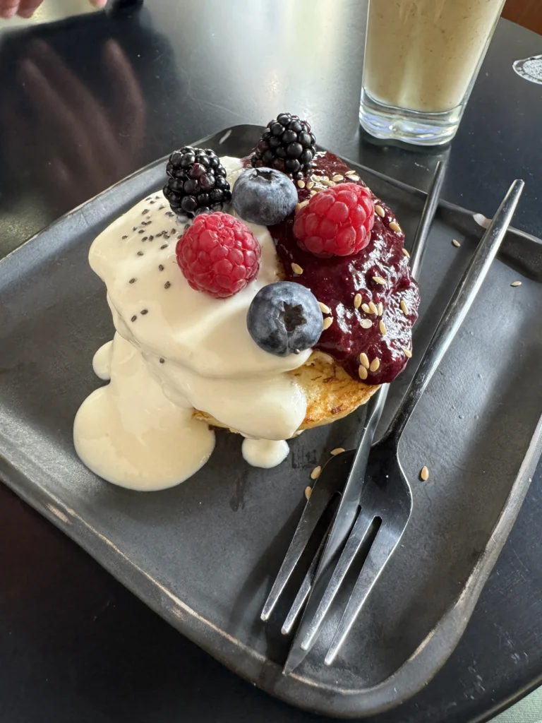 Pancakes at Oteiza Coffee in Granada, Spain