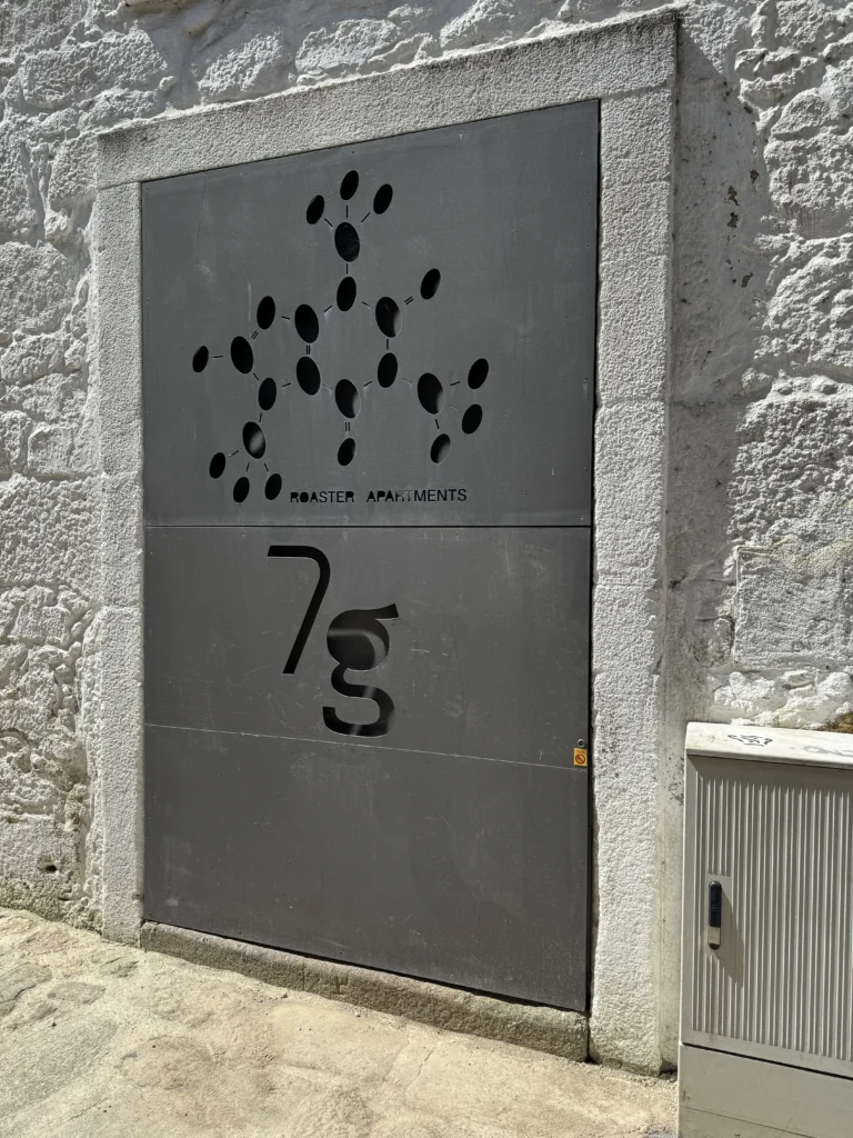 Outside of 7G Coffee Roasters in Porto, Portugal