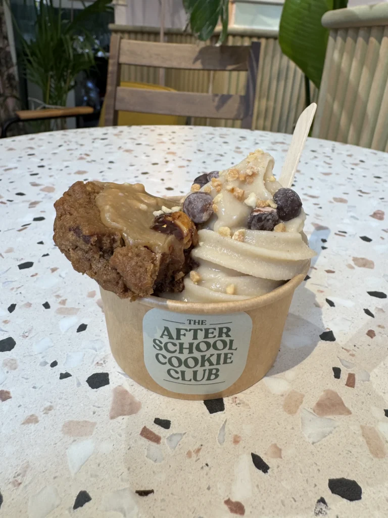 After School Cookie Club soft serve and cookie