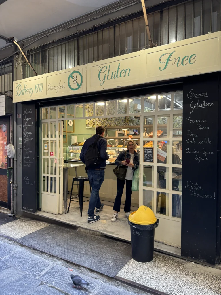 Storefront of Bakery 1970 in Genoa, Italy