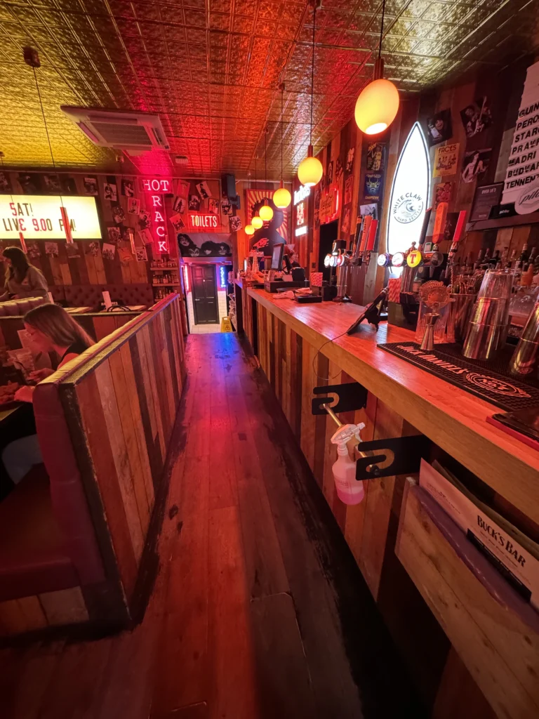 Inside of Buck's Bar in Edinburgh, Scotland