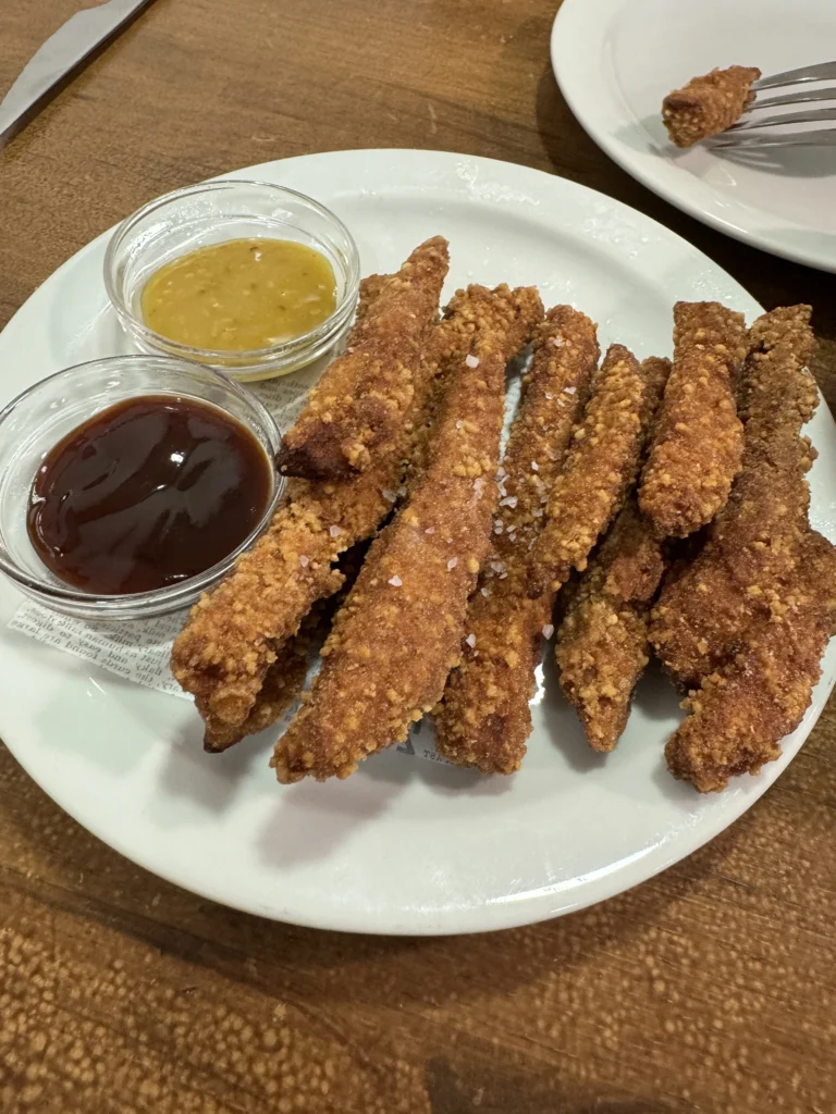 Gluten free fried eggplant at Cal Marius