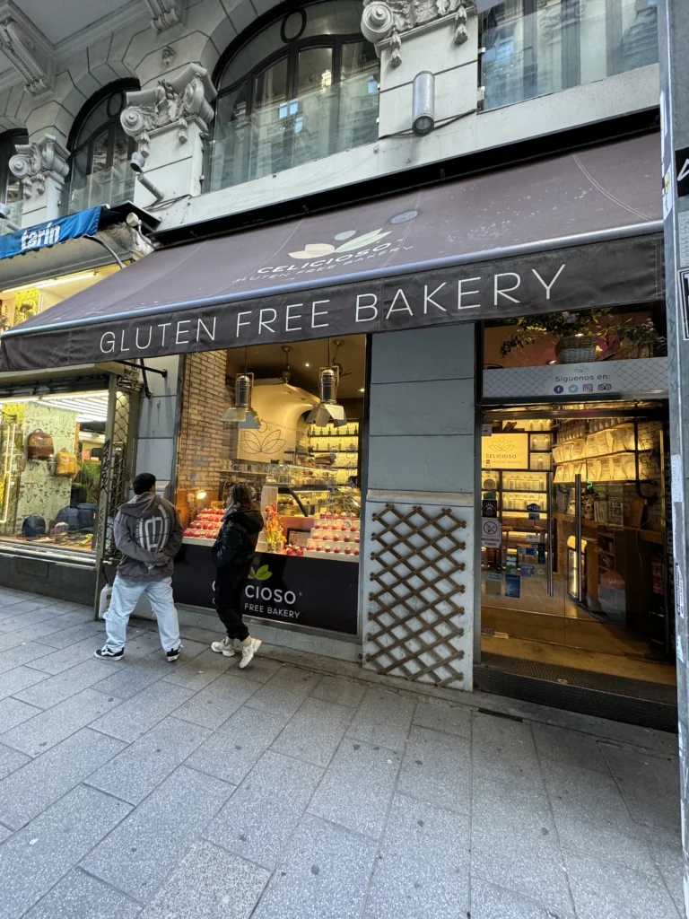 Outside of Celicioso in Madrid, Spain