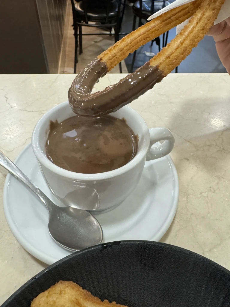 Gluten free churros con chocolate Madrid