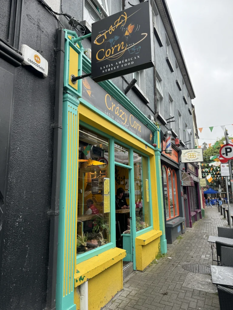 Storefront of Crazy Corn in Galway, Ireland