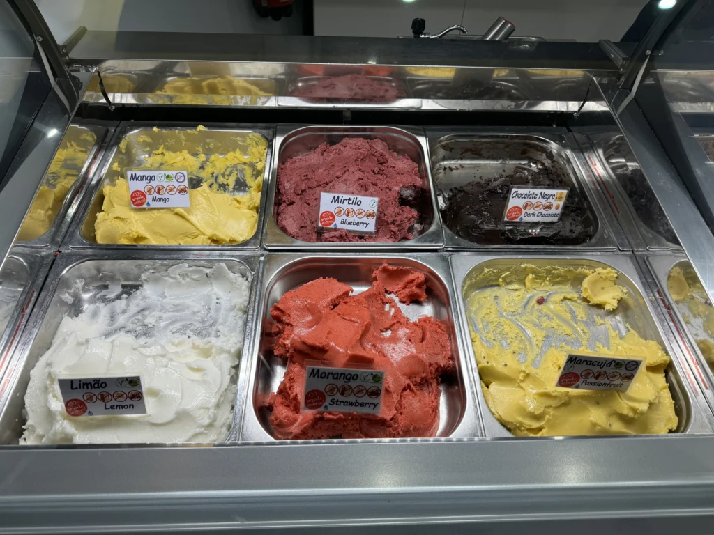 Gelato at Delizia da Ponte in Tavira, Portugal