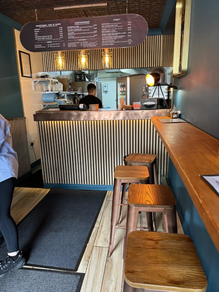 Inside at Eco Fish in Cork, Ireland