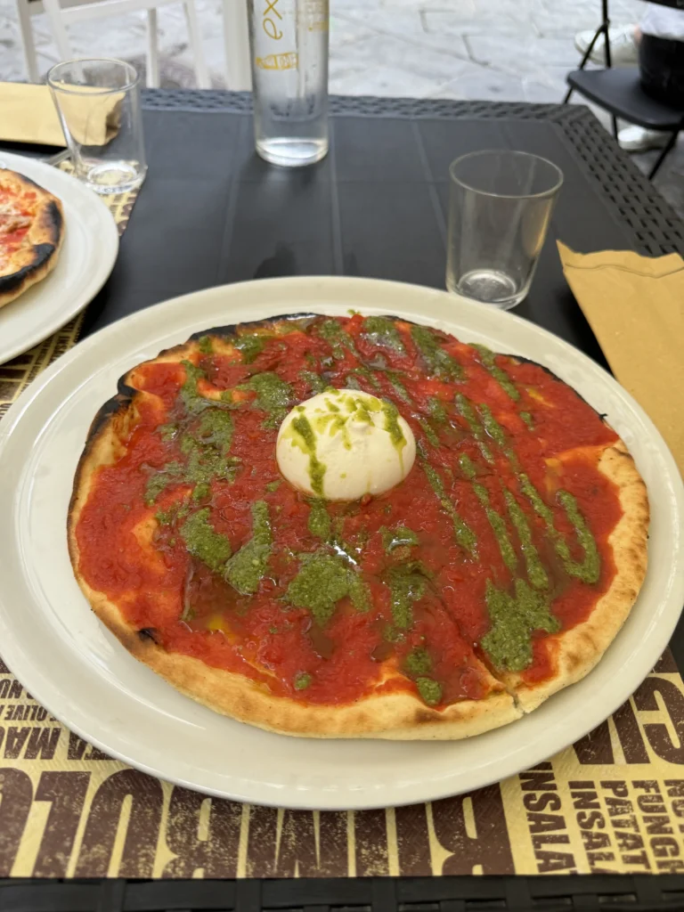 Gluten free pizza at Exultate in Genoa, Italy