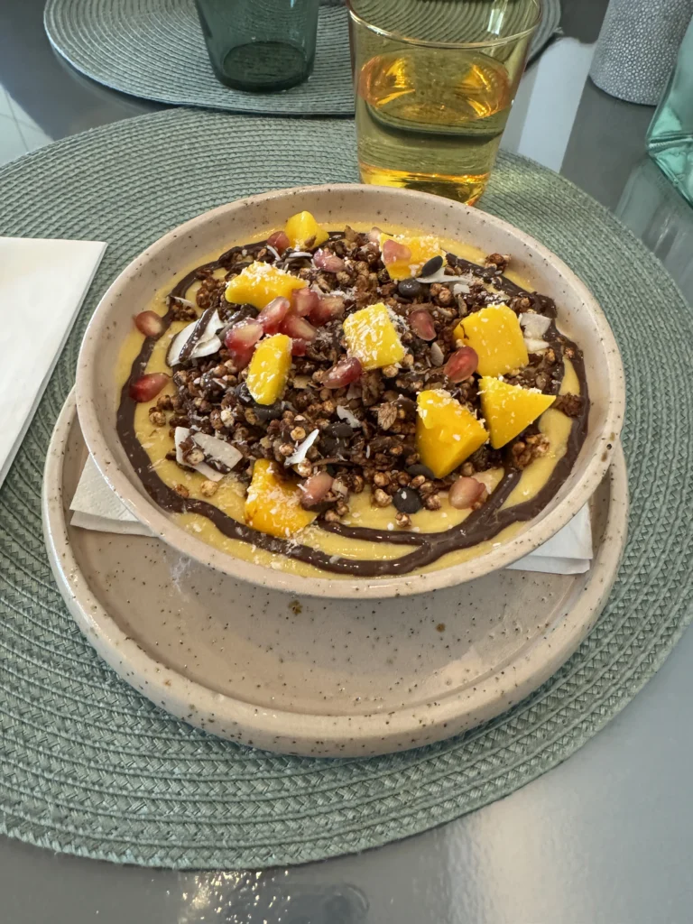 Smoothie bowl at Franziska Buda in Budapest, Hungary