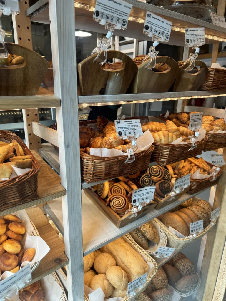 Pastry cases at Free! Gluten Free Bakery in Budapest, Hungary