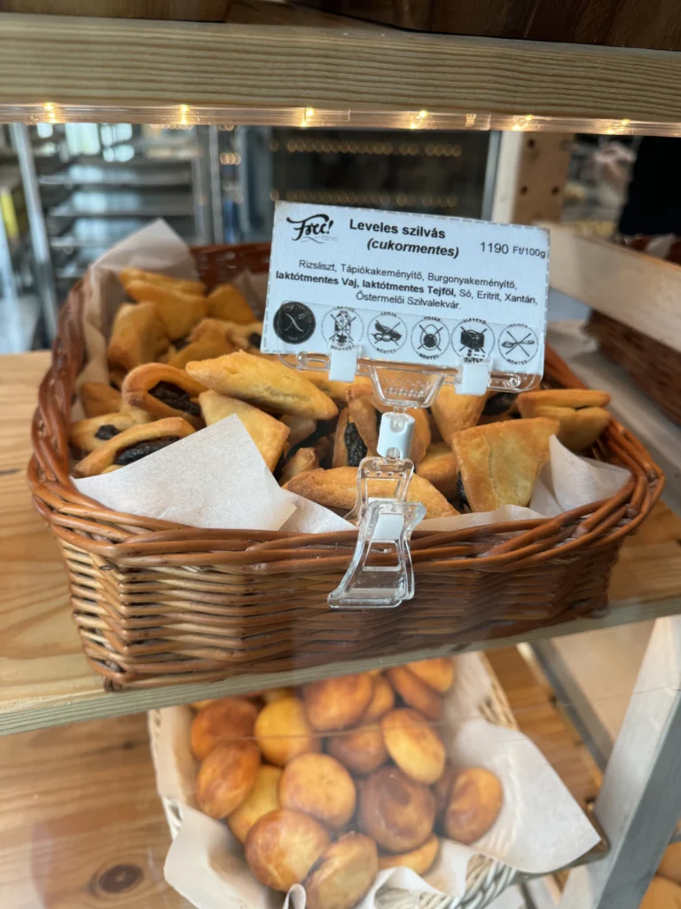 Pastries at Free! Gluten Free Bakery in Budapest, Hungary