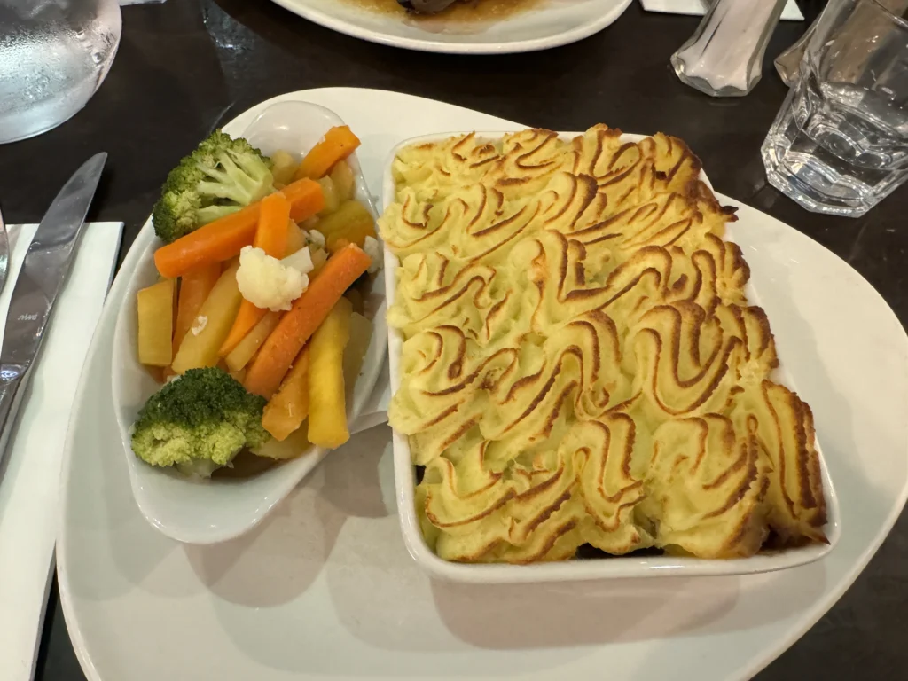 Gluten free cottage pie at The Galleon in Galway, Ireland