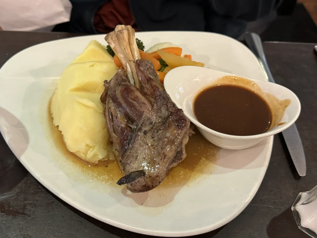 Gluten free lamb dish at The Galleon in Galway, Ireland