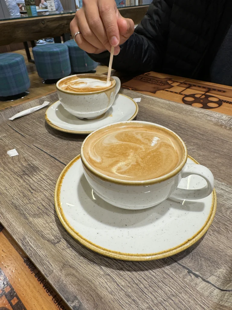 Coffee at Glencoe Visitor Center in Glencoe, Scotland