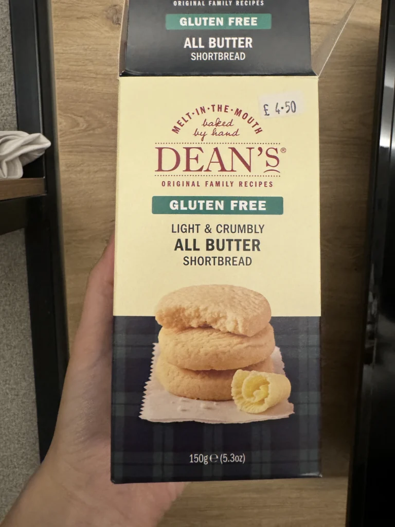Dean's gluten free shortbread in Scotland