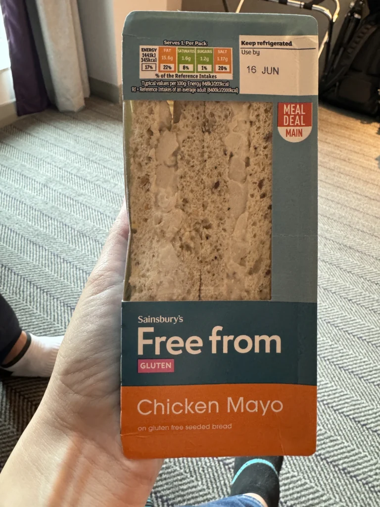 Free From gluten free sandwich from Sainsbury's in Glasgow, Scotland