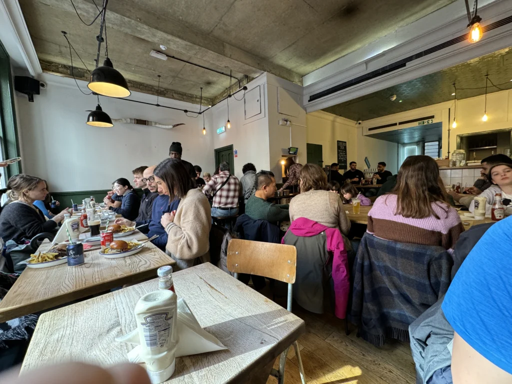 Inside of Honest Burgers in Covent Garden, London