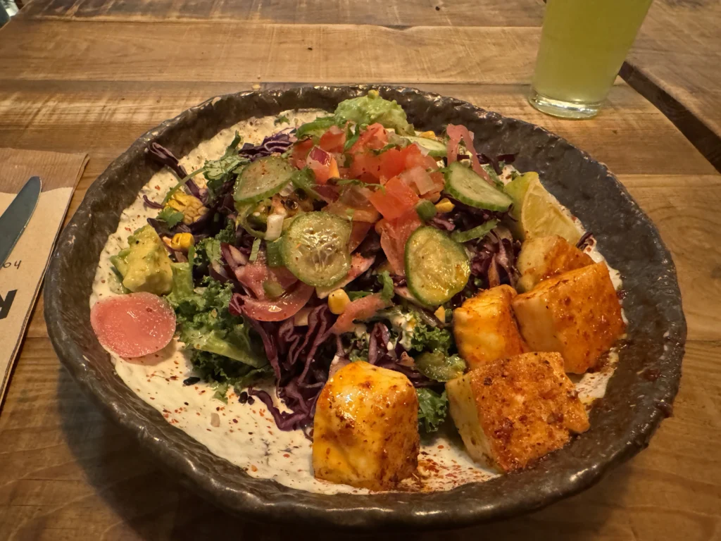 Latin bowl at Honest Greens in Porto, Portugal