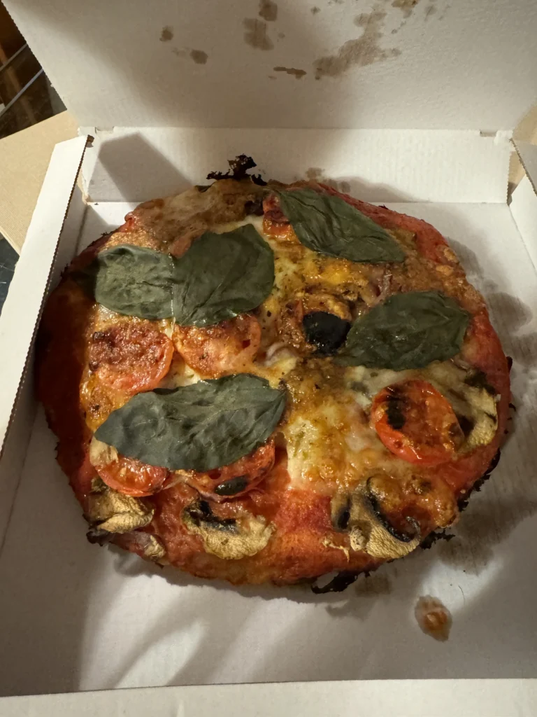 Gluten free pizza from Il Padellino in Turin, Italy