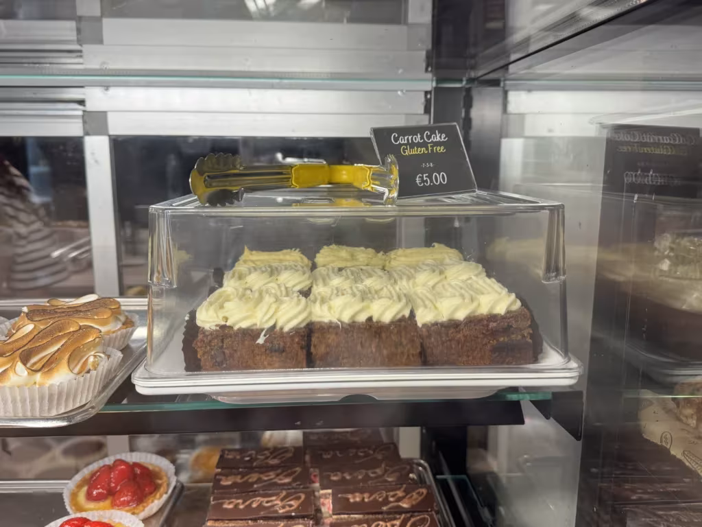 Gluten free carrot cake at Maison Gourmet in Kenmare, Ireland