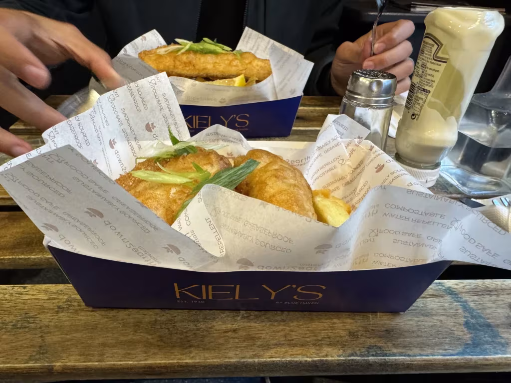 Gluten free fish and chips at Kiely's in Cork, Ireland