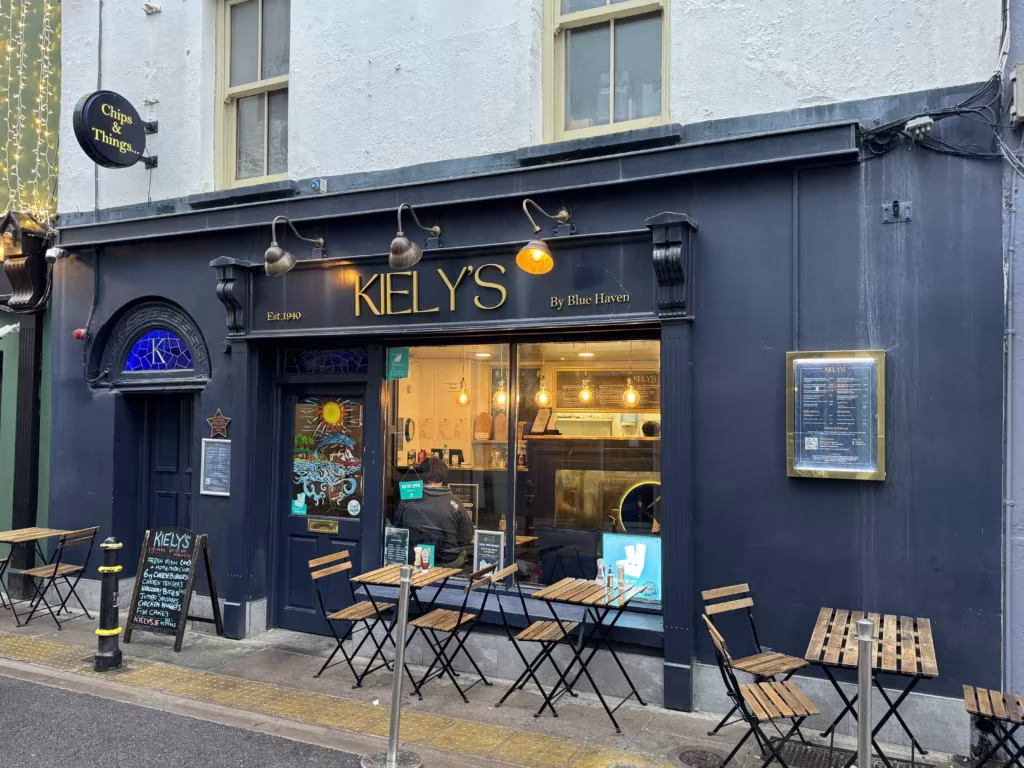 Storefront of Kiely's in Cork, Ireland