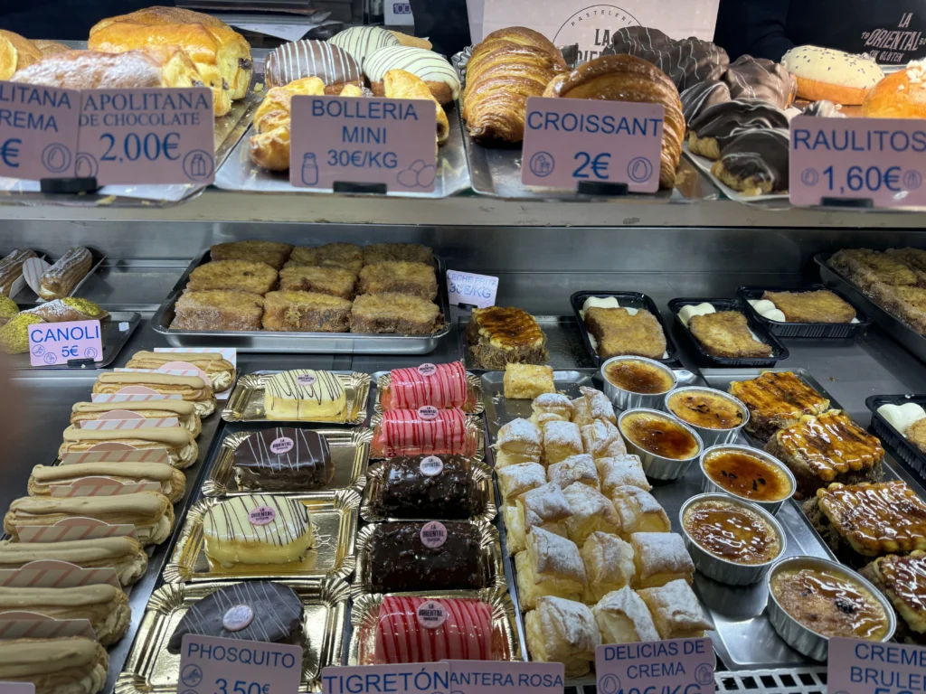 Pastry case full of sweet gluten free treats