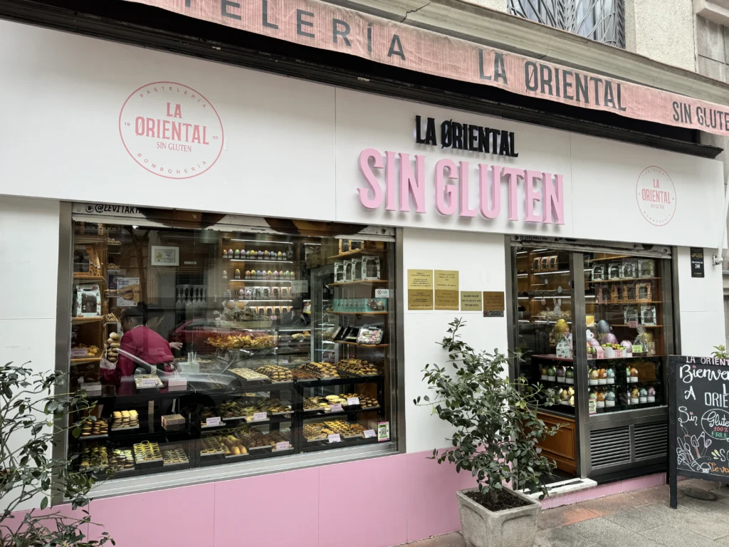 Outside of La Oriental Sin Gluten in Madrid, Spain