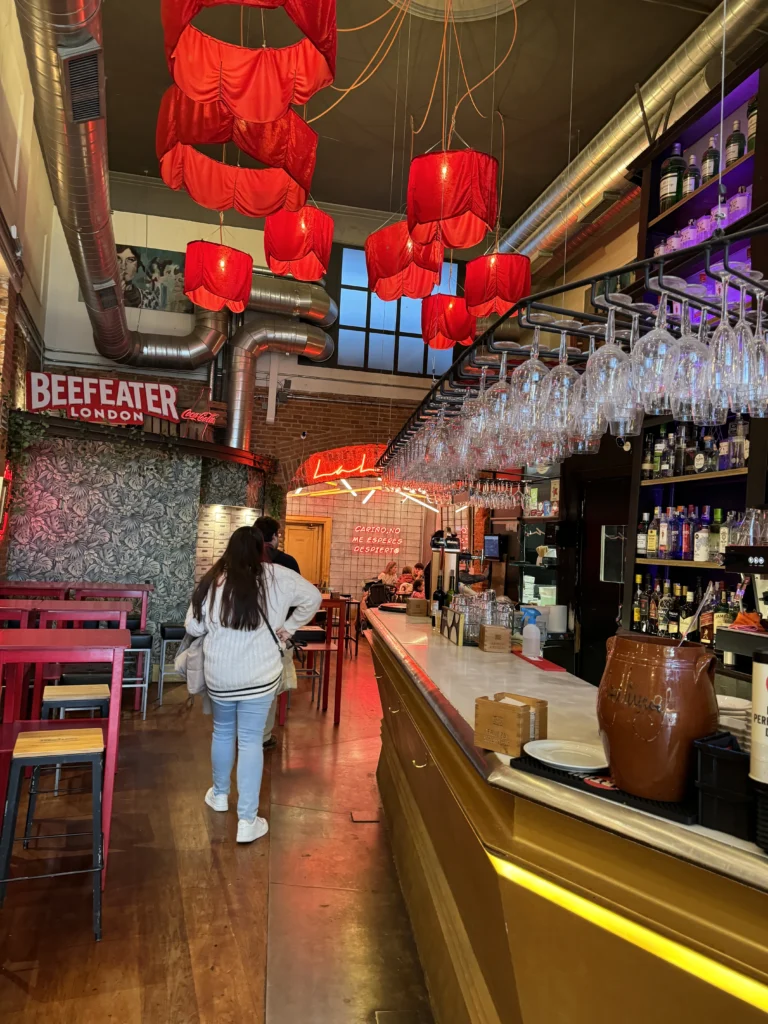 Inside the Lalina restaurant in Madrid, Spain