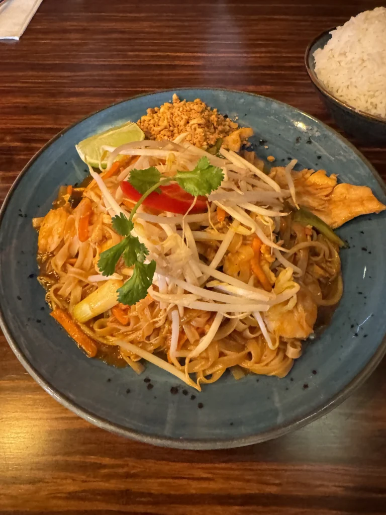 Gluten free Pad Thai at Lana Thai in Salthill, Galway, Ireland