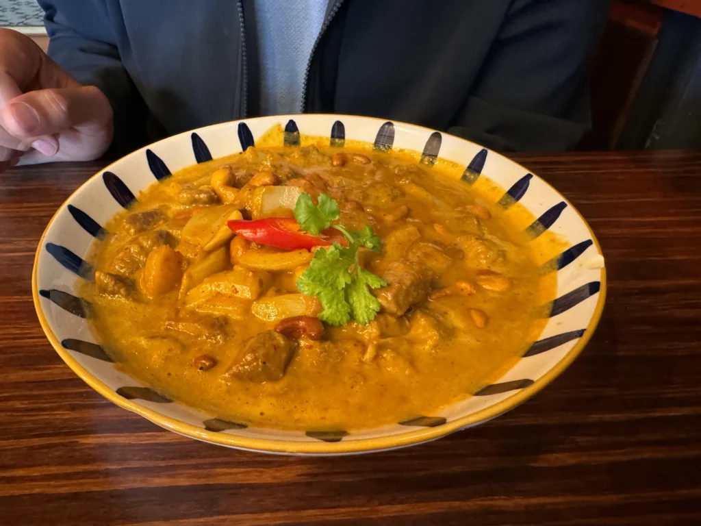 Gluten free Massaman Curry at Lana Thai in Salthill, Galway, Ireland