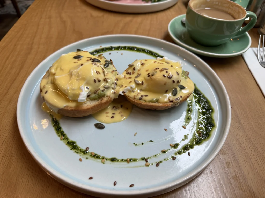 Gluten free Eggs Benedict at The Buttery in Limerick, Ireland