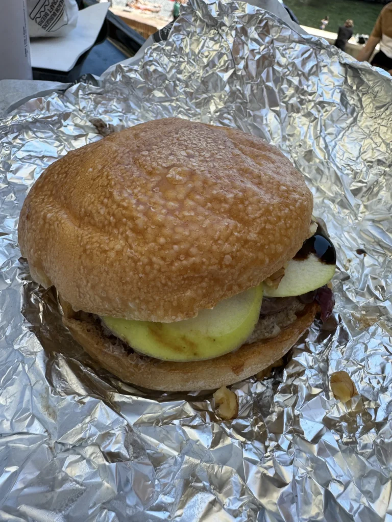 Gluten free burger at Lo Stramburger in Genoa, Italy