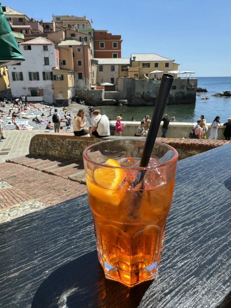 Aperol Spritz at Lo Stramburger in Genoa, Italy
