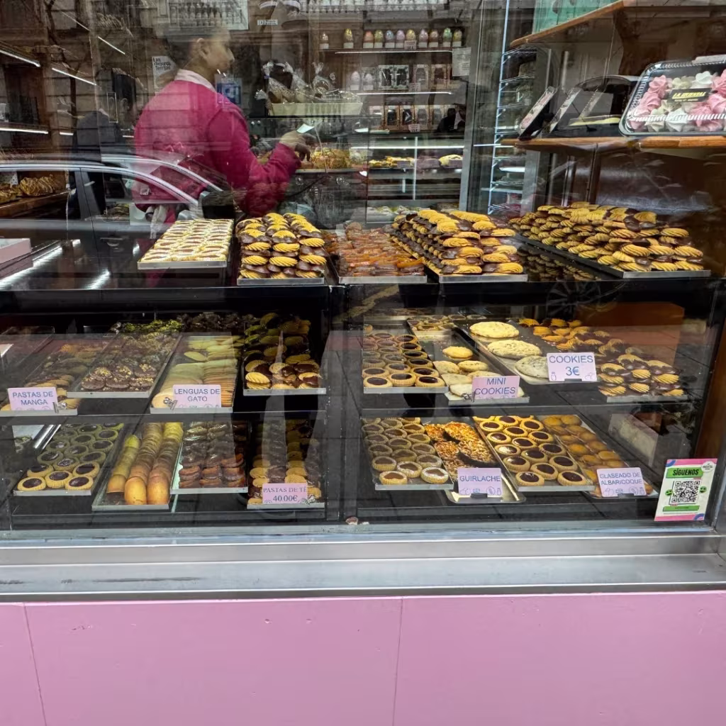 Display case of gluten free baked goods