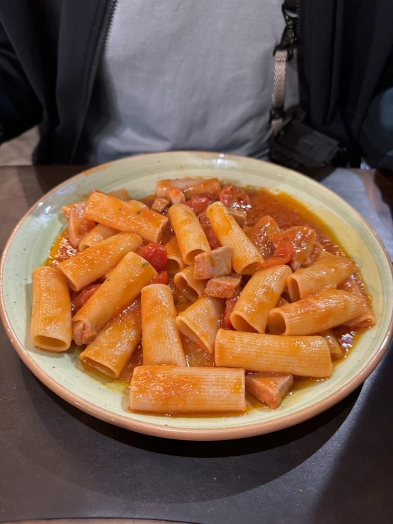 Gluten free pasta at Mama Eat in Milan, Italy