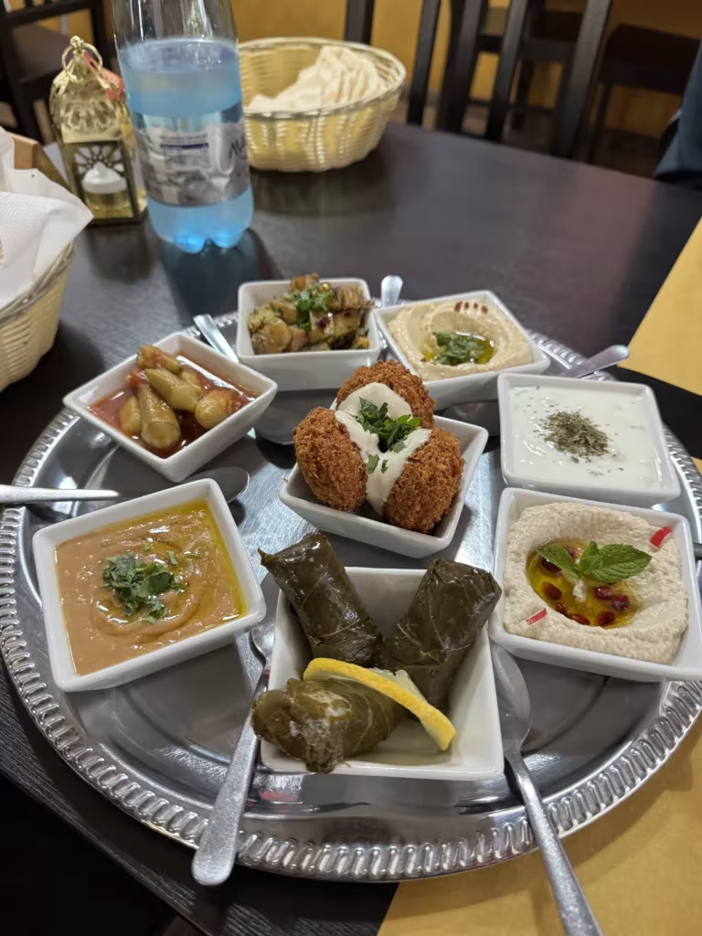 Gluten free appetizer platter from Middle East restaurant in Como, Italy