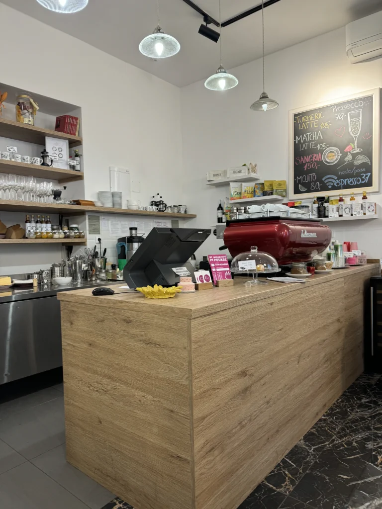 Inside of My Raw Cafe in Prague