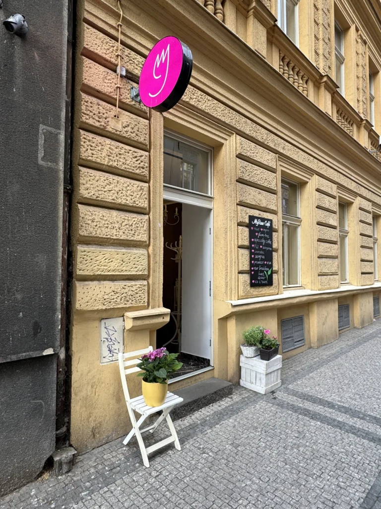 Storefront of My Raw Cafe in Prague