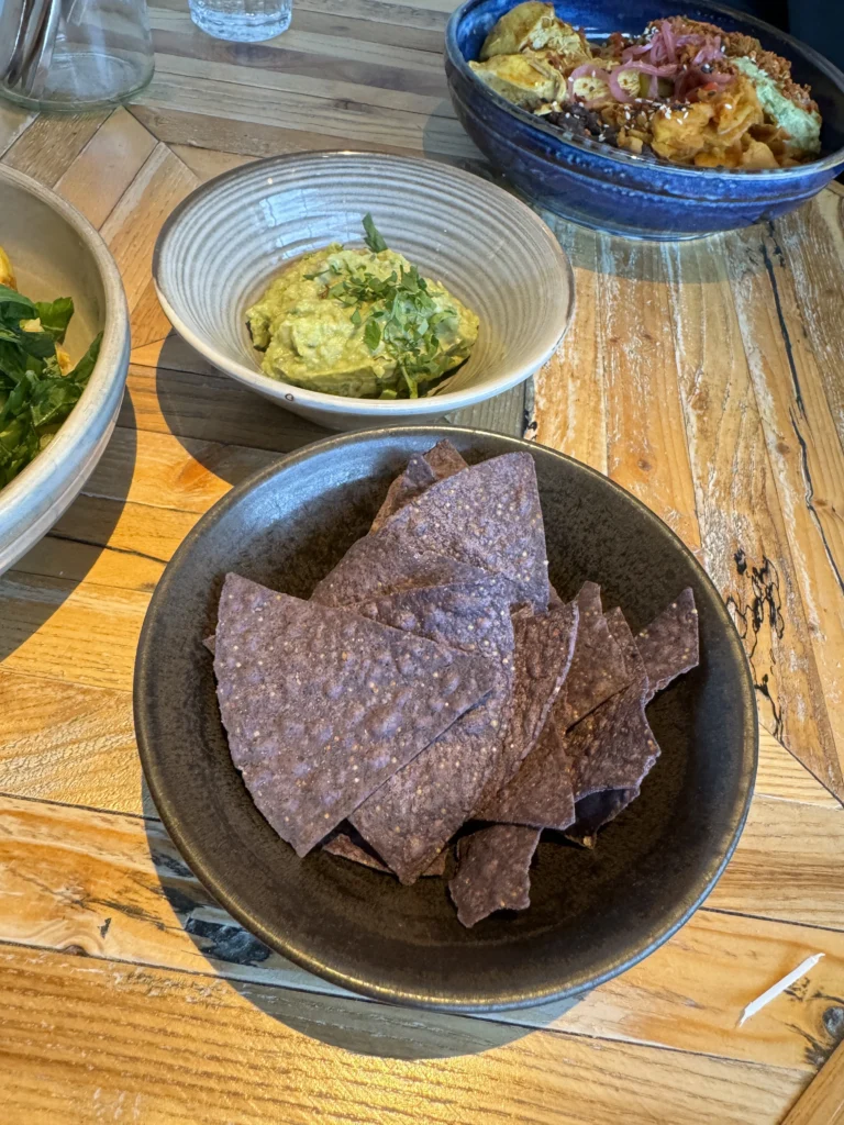 Chips and guacamole at Nutbutter in Dublin, Ireland