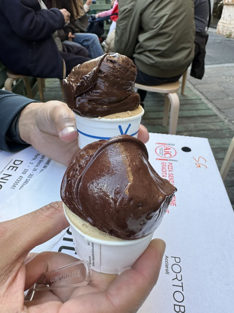 Gelato at Out-of-the-Box in Milan, Italy